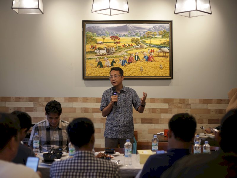 Diskusi dan buka puasa bersama dengan para jurnalis di Makassar, Sabtu (15/04/2023). @Jejakfakta/dok. humas Vale
