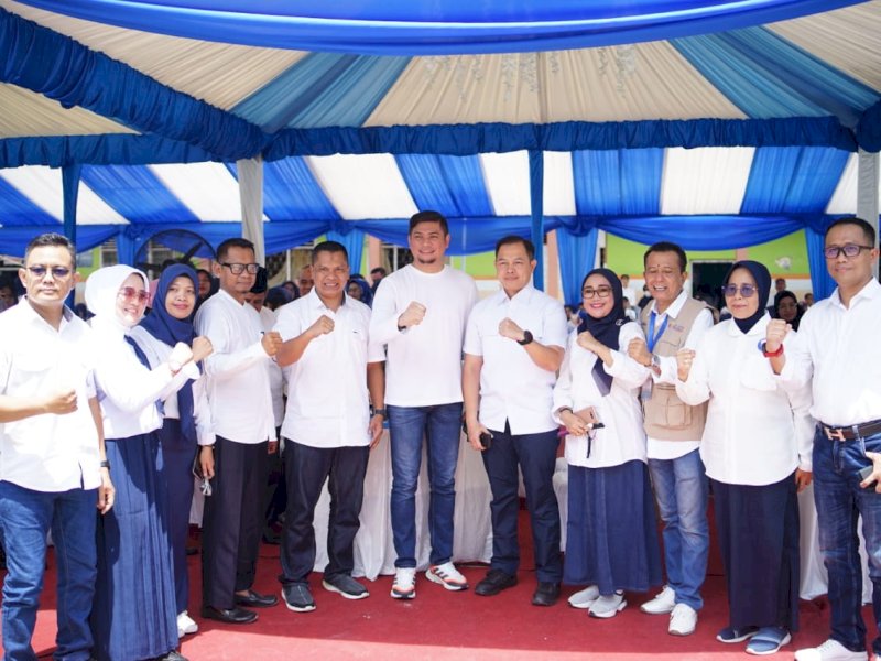 Reuni Akbar yang pertama Ikatan Alumni SMP Negeri 1 Bajeng (IKA SPENSAB) di Lapangan Upacara SMP Negeri 1 Bajeng, Selasa (25/4/2023). @Jejakfakta/dok. ist 