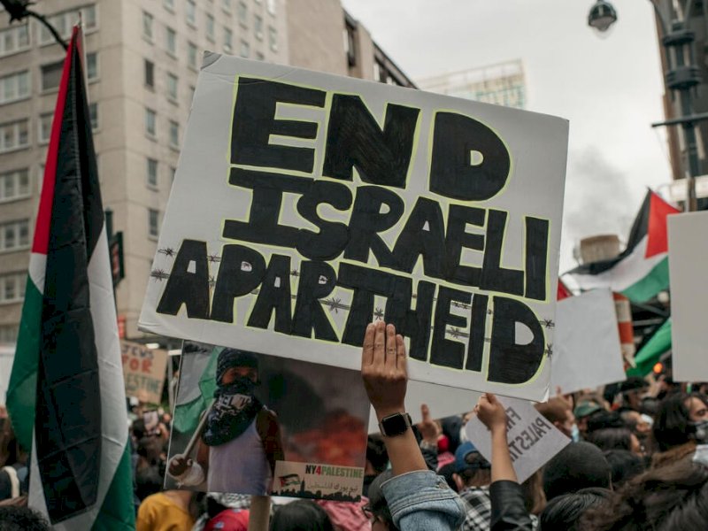 Demonstrasi aktivis di New York, Amerika Serikat, menolak Israel. (Photo: Getty Images)