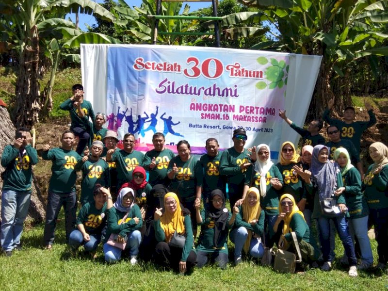 Pembentukan dan pengukuhan Ketua IKA SMAN 16 Makassar berlangsung 29 - 30 April 2023 di Kawasan Eco Wisata Bili Bili, Butta Resort Kabupaten Gowa. @Jejakfakta/dok. ist