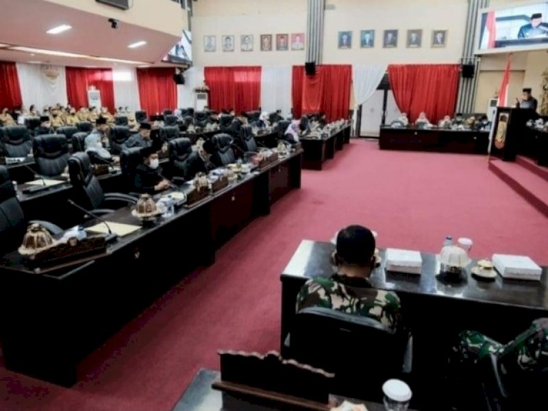 Ruang Paripurna DPRD Kota Makassar.