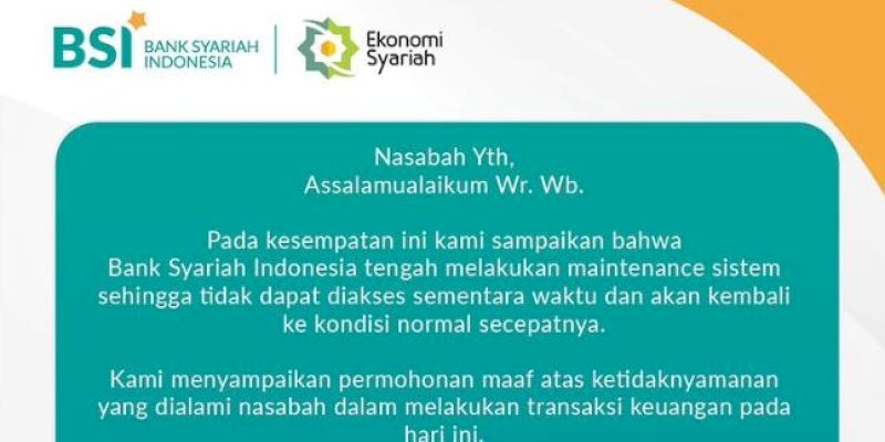 Jawaban BSI Soal Layanan Error