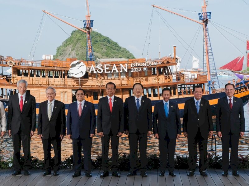 Sesi foto bersama pemimpin ASEAN, di Hotel Meruorah, Labuan Bajo, NTT, Rabu (10/05/2023). (Foto: ASEAN2023 Host Photographer)