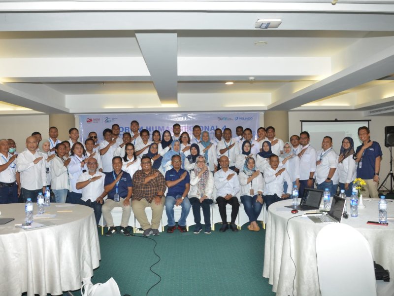 Pelindo Regional 4 Gelar Forum Humas &ldquo;Peran Strategis Kehumasan di Era Transformasi Keterbukaan Informasi". Foto. Pelindo