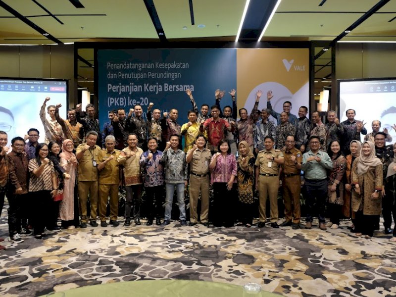 PT Vale dan Serikat Pekerja Teken PKB ke-2. Foto : PT Vale