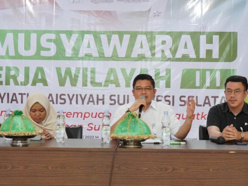 Sosialisasi Program Jaminan Kesehatan Nasional (JKN) dan Mobile Customer Service (MCS) kepada perserta Musywil ke XIV Nasyiah Sulsel di Gedung Dekranasda Kabupaten Selayar, Selasa (02/06/2023). @Jejakfakta/dok. Nasyiah Sulsel