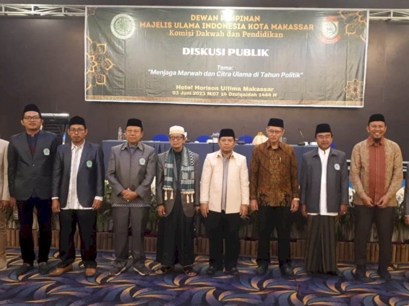 Diskusi publik "Menjaga Marwah dan Citra Ulama di tahun Politik" di Hotel Horison Ultima, Makassar Sabtu (3/6/2023). @Jejakfakta/Atri