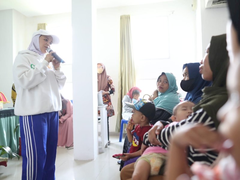 Wakil Wali Kota Makassar, Fatmawati Rusdi secara konstan melakukan Grebek Stunting. Kali ini Grebek Stunting dilakukan di Puskesmas Tamalate, Sabtu (10/06/2023). @Jejakfakta/dok. Humas Pemkot Makassar