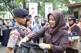 Fatmawati Rusdi Lepas Putra-Putri Pramuka Makassar Wakili Sulsel Lomba di Cibubur