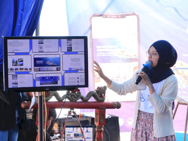Pengelola website Phinisi Center Nurannisha Azzahra. @Jejakfakta/dok. Humas Pemkab Bulukumba 