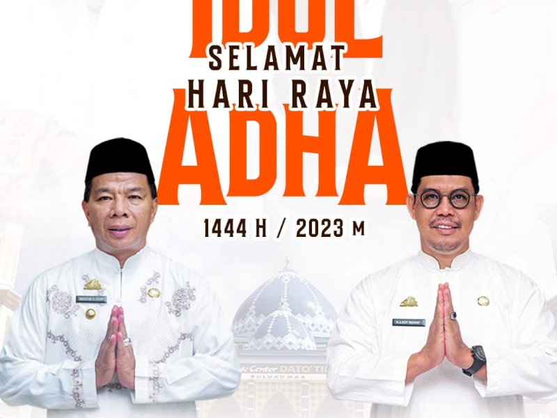 Bupati Bulukumba Andi Muchtar Ali Yusuf berkurban  4 ekor sapi sementara Wakil Bupati Andi Edy Manaf berkurban 2 ekor sapi. @Jejakfakta/dok. Humas Pemkan Bulukumba