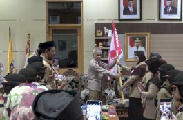 Wabup Pangkep Syahban Lepas Peserta Kemah Bela Negara ke Kalsel