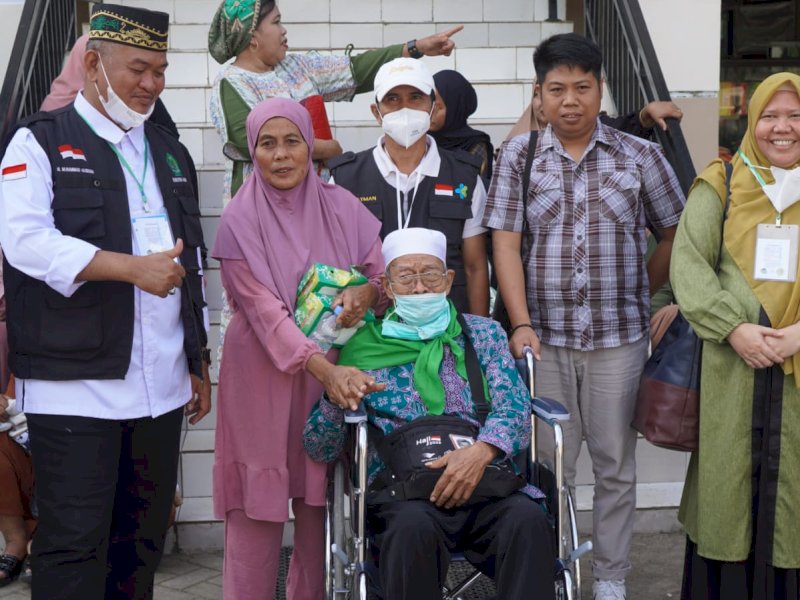 Tanazul awal jemaah haji atasnama Palle Paduppai Lasalengge (98) asal Kabuaten Wajo, Sulawesi Selatan (Sulsel). Semula ada di kloter 39, pulang lebih awal di kloter 9. @Jejakfakta/dok PPIH Debarkasi Makassar