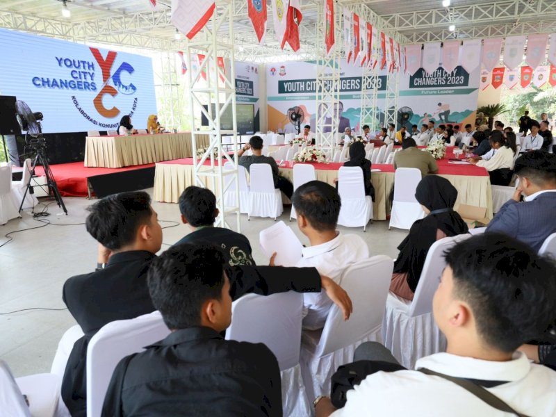 50 delegasi menghadiri Forum Diskusi Youth City Changers Rakernas APEKSI di di Tokka Tena Rata selama dua hari yaitu 10-11 Juli 2023. @Jejakfakta/dok. Humas Pemkot Makassar