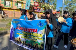 Semarak 1 Muharram 1445 H, Ribuan Anggota Majelis Taklim Biringkanaya Ikut Jalan Sehat