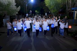 Bupati MYL bersama Ribuan Santri di Pangkep Pawai Lampion Peringati 1 Muharram 1445 H
