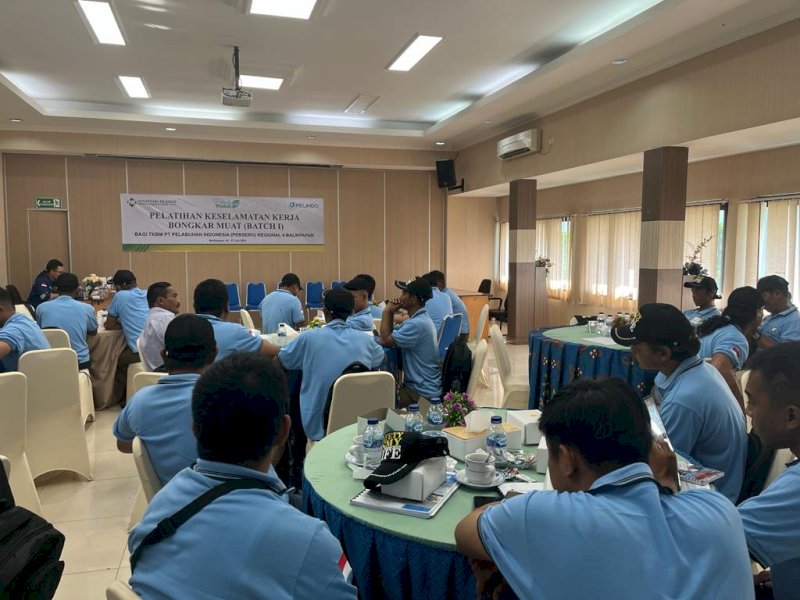 Pelindo Regional 4 menggelar Pelatihan Kesehatan dan Keselamatan Kerja (K3) Bongkar Muat i Kantor Pelindo Regional 4 Balikpapan, Kalimantan Timur. @Jejakfakta/dok. Humas Pelindo 4