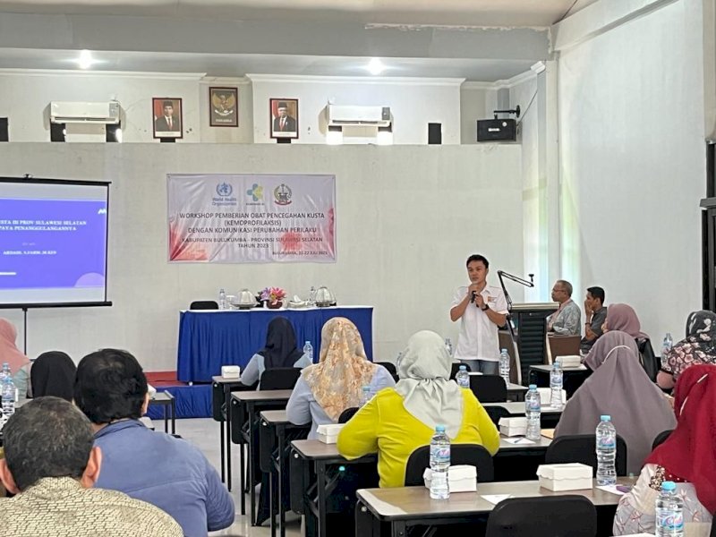 Workshop pemberian obat pencegahan kusta (Kemoprofilaksis) dengan komunikasi perubahan perilaku di Bulukumba. @Jejakfakta/dok. Humas Pemkab Bulukumba