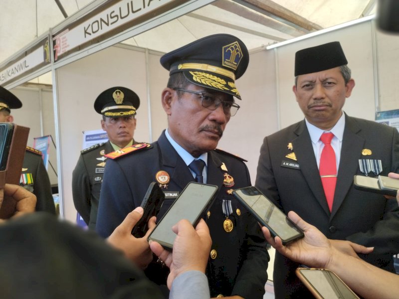 Kepala Kantor Wilayah Kementerian Hukum dan Hak Asasi Manusia (Kemenkumham) Sulawesi Selatan Liberti Sitinjak, memberikan keterangan kepada wartawan di Makassar, Kamis (17/08/2023). @Jejakfakta/Samsir