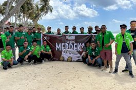 Sambut HUT ke-78 RI, Komunitas Hofos Celebes Touring Merdeka di Pantai Bira