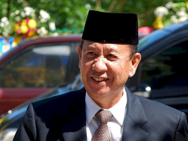 Mantan Gubernur Sulawesi Selatan Mayor Jenderal TNI (Purn) HM Amin Syam semasa hidup.