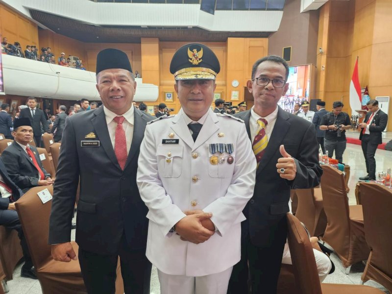Bupati Bulukumba, Andi Muchtar Ali Yusuf, menghadiri upacara pelantikan Pj Gubernur Sulsel, Bahtiar Baharuddin, di Gedung Sasana Bhakti Praja Kemendagri, Selasa (05/09/2023). @Jejakfakta/dok. Humas Pemkab Bulukumba