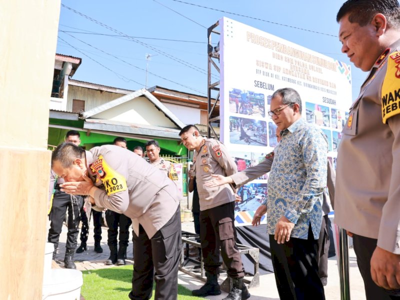 Polda Sulsel telah melaksanakan program Kapolri untuk pembuatan sumur bor untuk mengatasi masalah kekeringan. @Jejakfakta/Humas Pemkot Makassar