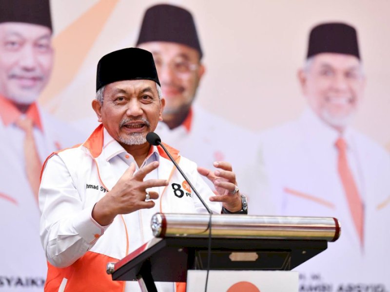 Presiden PKS Ahmad Syaikhu menghadiri Konsolidasi Bakal Calon Legislatif PKs se Sulawesi Selatan di Makassar, Sulawesi Selatan, Sabtu (23/9/2023).&nbsp;@Jejakfakta/dok. PKS