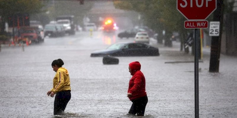 Potret New York Banjir