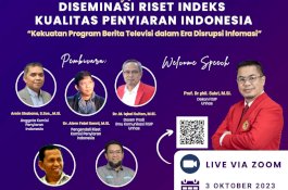 Webinar Diseminasi Riset Indeks Kualitas Penyiaran, Waspadai Siaran Berita di Tahun Politik