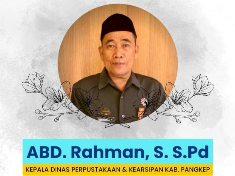 Kadis Perpustakaan Pangkep, Abd Rahman tutup usia. @Jejakfakta/dok. Humas Pangkep