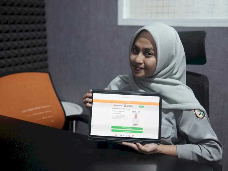 Dinas Kesehatan Makassar kembangkan layanan Home Care melalui aplikasi Telemedicine Homecare Dottoro&rsquo;ta. @Jejakfakta/dok. Humas Pemkot Makassar