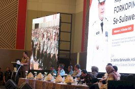 Di Forum Pimpinan Daerah, PJ Gubernur Sampaikan Kesiapan Sulsel Kawal Pemilu Serentak 2024