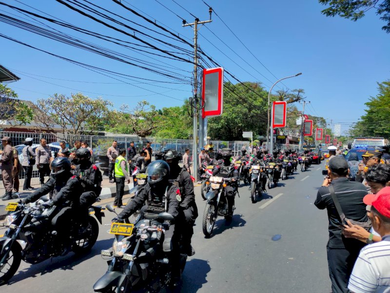 Sebanyak 12,867 personel gabungan TNI-Polri dalam operasi Mantap Brata untuk pengamanan pada Pemilu 2024. @Jejakfakta/Atri
