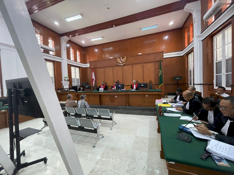 Jaksa Penuntut Umum (JPU) Kejati Sulsel menghadirkan dua saksi dan satu orang ahli dalam pemeriksaan para terdakwa atas dugaan korupsi penggunaan dana PDAM Kota Makassar di Pengadilan Tipikor Makassar, Rabu (25/10/2023. @Jejakfakta/dok. Kejati