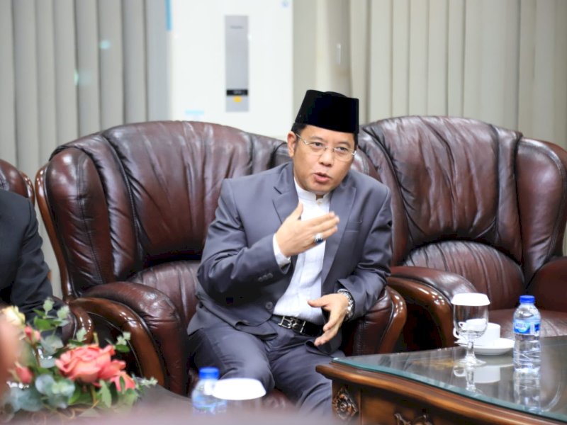 Direktur Jenderal (Dirjen) Bimbingan Masyarakat Islam (Bimas Islam) Kementerian Agama Kamaruddin Amin mengajak umat Islam untuk melaksanakan Salat Gerhana Bulan atau Salat Khusuf. @Jejakfakta/dok. Humas Kemenag