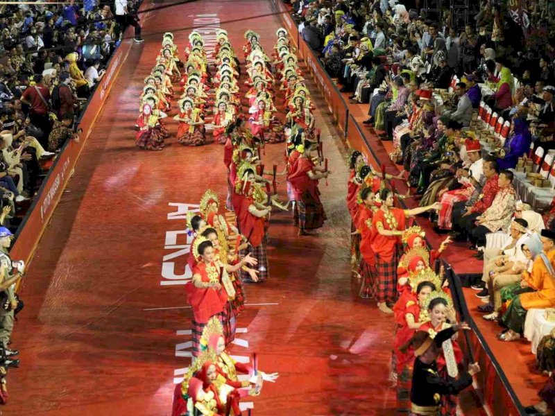 Pertunjukan Budaya pada rangkaian Acara Apeksi beberapa waktu lalu. @Jejakfakta/dok. Humas Pemkot Makassar