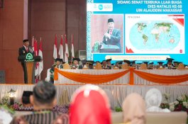 Pj Gubernur Bahtiar Paparkan Lanskap Pembangunan Sulsel di Dies Natalis UIN Alauddin