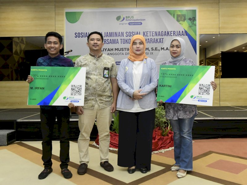Anggota Komisi IX DPR RI Aliyah Mustika Ilham terus melakukan upaya memberikan pemahaman kepada Komunitas Seniman Elektone untuk memiliki perlindungan kerja. @Jejakfakta/Reza Arifuddin