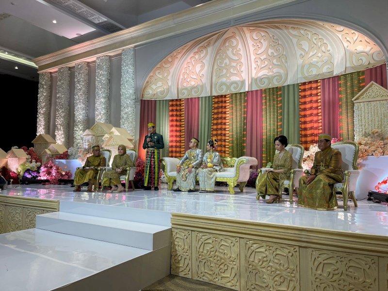 Prof. KH. Nasaruddin Umar, Imam besar Masjid Istiqlal memberikan nasihat pernikahan pada proses akad nikah Anugrah dan Haera, Kamis (23/11/2023). @Jejakfakta/dok. Istimewa