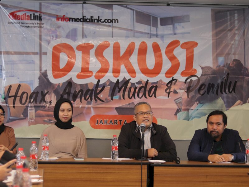 Diskusi "Hoax, Anak Muda dan Pemilu" yanh digelar MediaLink di Jakarta, Kamis (23/11/2023).&nbsp;@Jejakfakta/dok. Istimewa