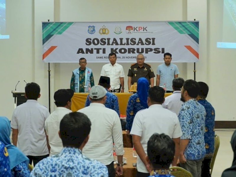 Inspektorat Daerah Bulukumba menggelar Sosialisasi Anti Korupsi di Ballroom Hotel Same Resort, Tanjung Bira, Rabu (29/11/2023). @Jejakfakta/dok. Humas Pemkab Bulukumba