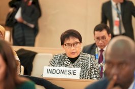 Menlu Retno Marsudi Suarakan Palestina di Markas HAM PBB