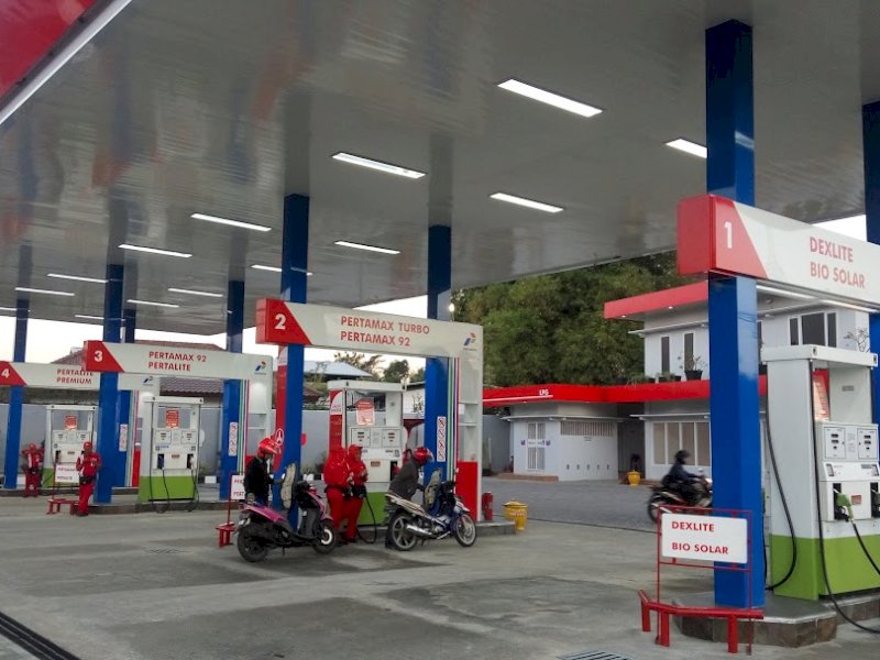 ilustrasi SPBU Urip Sumoharjo di depan kantor Gubernur Sulsel. 