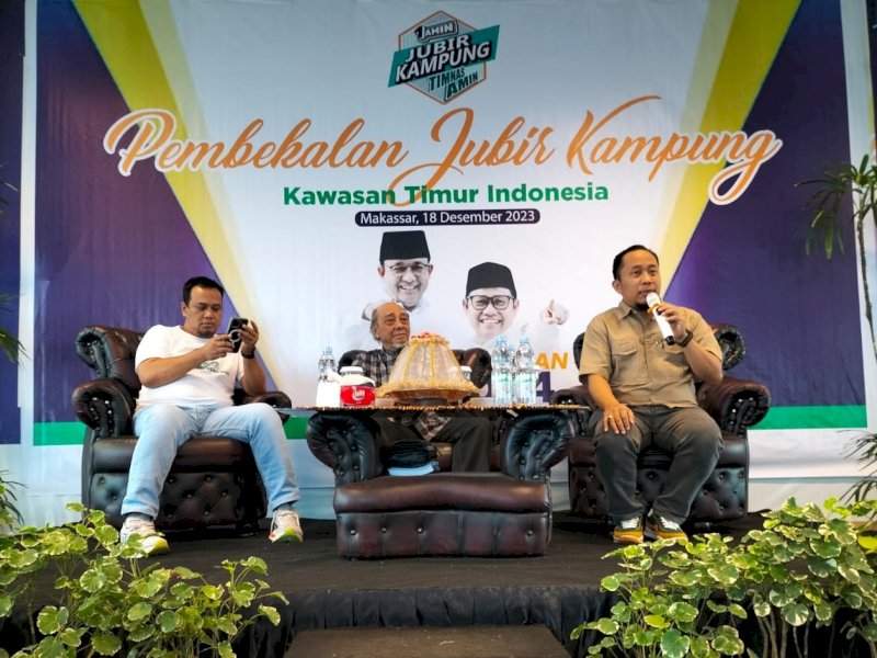 175 orang Jubir Kampung mengikuti pembekalan yang digelar di Gedung Graha Pena Jalan Urip Sumoharjo Makassar, Senin (18/12/2023). @Jejakfakta/dok. TimNas AMIN