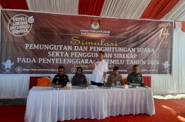 KPU Enrekang Simulasi Pemungutan dan Penghitungan Suara Pemilu 2024, H Baba: Pastikan Netralitas ASN dan TNI/Polri