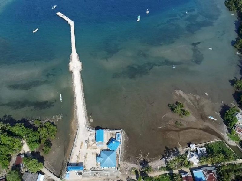 Pelabuhan Lembang Keke yang baru saja tuntas dikerjakan pembangunannya tahun ini yang berada di Kelurahan Tanah Jaya, Kecamatan Kajang. @Jejakfakta/dok. Humas Pemkab Bulukumba