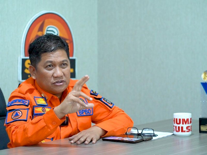 Kepala BPBD Sulsel, Amson Padolo. @Jejakfakta/dok. Humas Pemprov Sulsel