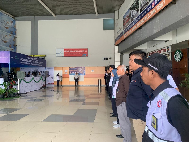 Posko Terpadu Angkatan Udara pada Natal 2023 dan Tahun Baru 2024 (Nataru) Bandara Internasional Sultan Hasanuddin resmi ditutup, dan tercatat telah melayani sebanyak 439.919 penumpang selama periode, Kamis (4/1/2024). @Jejakfakta/dok. Humas Angkasa Pura 1