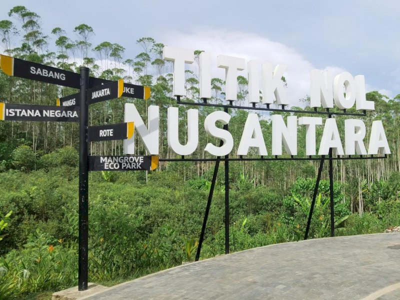 Titik Nol Ibu Kota Nusantara (IKN), Panajam Paser Utara, Kalimantan Timur.